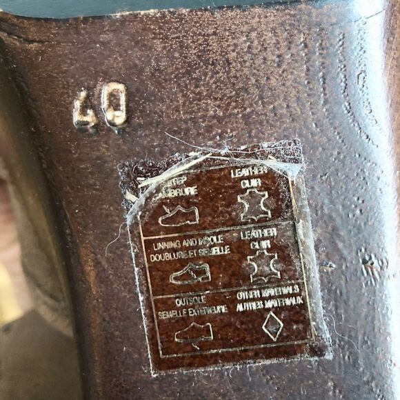 Musse & Cloud Leather Platform Heels in Brown - Size 40 or W 9/9.5 - Picture 7 of 7